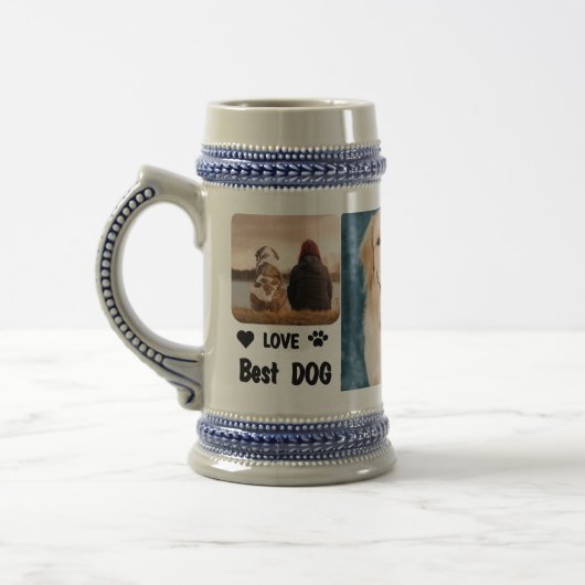 Beste hond papa ooit aangepaste moderne foto en ho bierpul (Links)