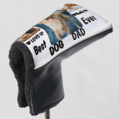 Beste hond papa ooit aangepaste moderne foto en ho golfheadcover (3/4 voorkant)