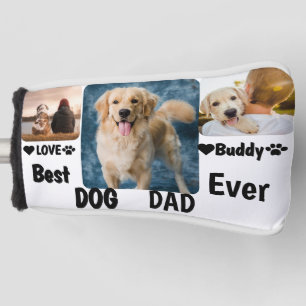 Beste hond papa ooit aangepaste moderne foto en ho golfheadcover