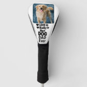 Beste hond papa ooit aangepaste moderne foto en ho golfheadcover (Voorkant)