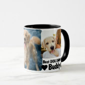 Beste hond papa ooit aangepaste moderne foto en ho mok (Voorkant rechts)