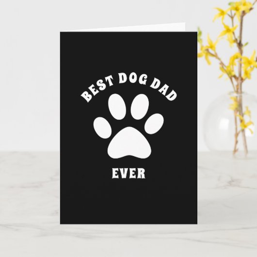 Beste hond papa ooit Aangepaste tekst Gepersonalis Kaart (Gele Bloem)