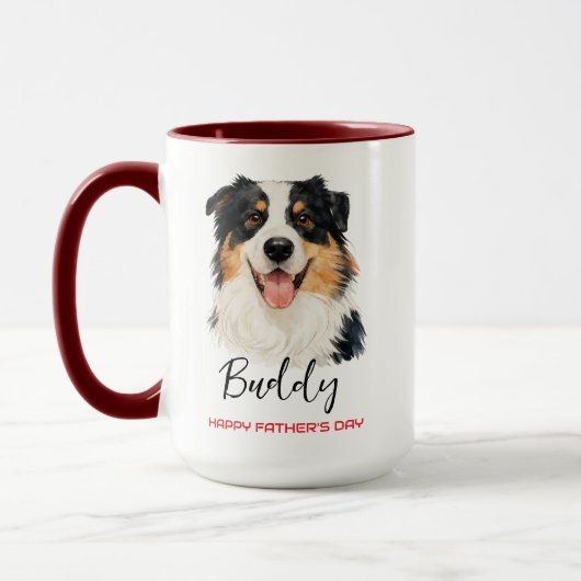 Beste hond papa ooit | Aangepaste Vaderdag Mok (Links)