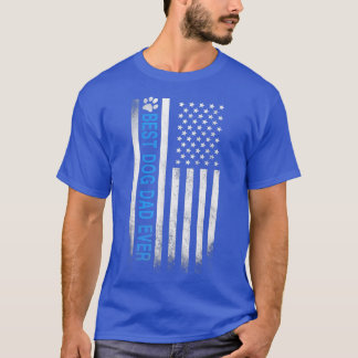 Beste hond papa ooit Amerikaanse vlag Vaderdag cad T-shirt