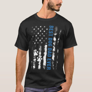Beste hond papa ooit Amerikaanse vlag Vaderdag hon T-shirt