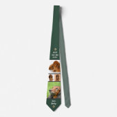 Beste Hond Papa Ooit Bosgroen Aangepaste Huisdier Stropdas (Voorkant)