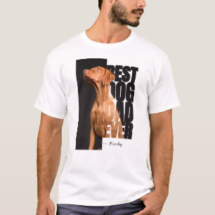 Beste hond papa ooit citaat met aangepaste foto & t-shirt