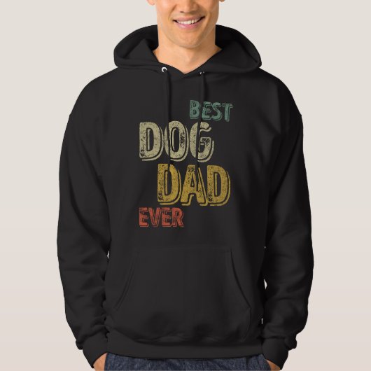 Beste hond papa ooit dier liefde grappige hond lie hoodie (Voorkant)
