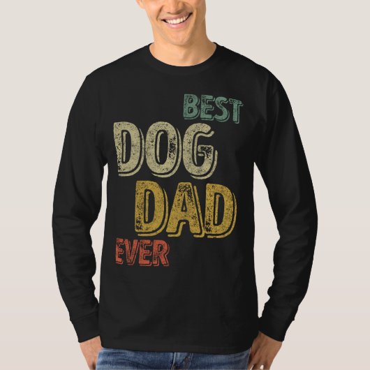 Beste hond papa ooit dier liefde grappige hond lie t-shirt (Voorkant)