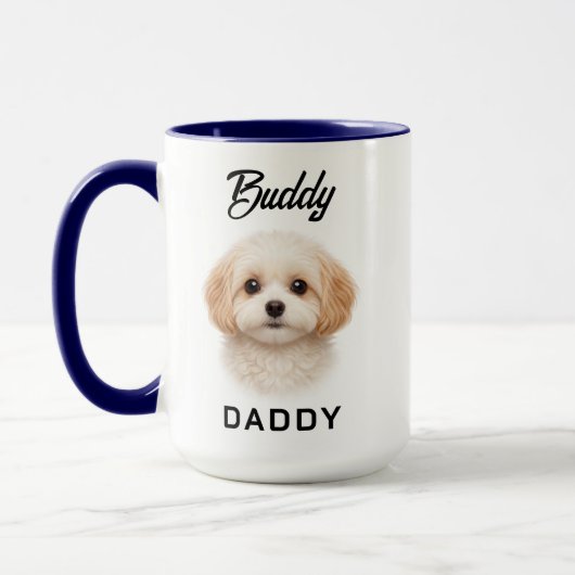 Beste hond papa ooit | Douane Vaderdag Mok (Links)