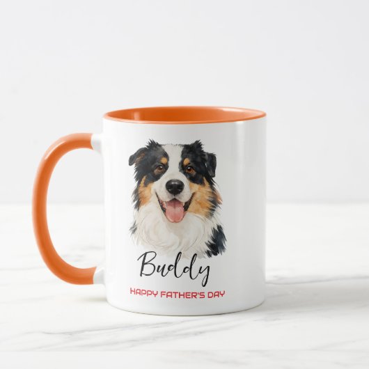 Beste hond papa ooit | Douane Vaderdag Mok (Links)
