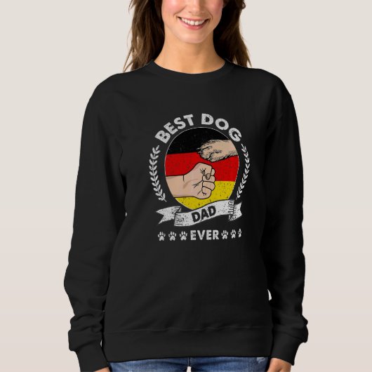Beste Hond Papa Ooit Duitse Vlag Trui (Voorkant)