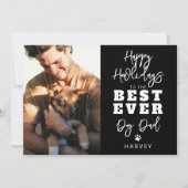 Beste hond papa ooit | Foto Feestdagenkaart (Voorkant)