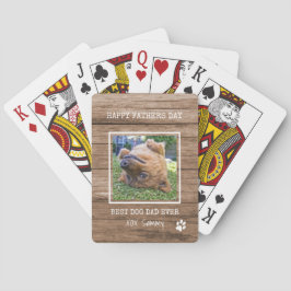 Beste hond papa ooit Foto Fijne Vaderdag Pokerkaarten