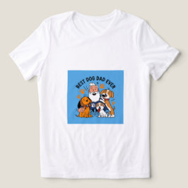 Beste hond papa ooit gepersonaliseerd huisdier fot Tri-Blend shirt