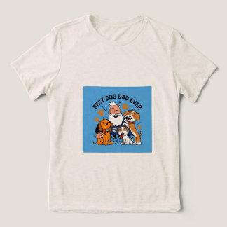 Beste hond papa ooit gepersonaliseerd huisdier fot Tri-Blend shirt