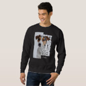 Beste hond papa ooit gepersonaliseerd huisdier fot trui (Voorkant volledig)