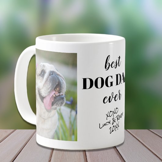 Beste hond papa ooit gepersonaliseerde foto's koffiemok