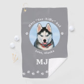 Beste HOND PAPA ooit gepersonaliseerde huisdier fo Golfhanddoek (Insitu)
