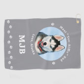 Beste HOND PAPA ooit gepersonaliseerde huisdier fo Golfhanddoek (Horizontaal)