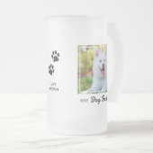 Beste hond papa ooit - gepersonaliseerde Schattige Matglas Bierpul (Voorkant rechts)