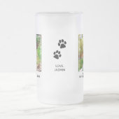 Beste hond papa ooit - gepersonaliseerde Schattige Matglas Bierpul (Center)