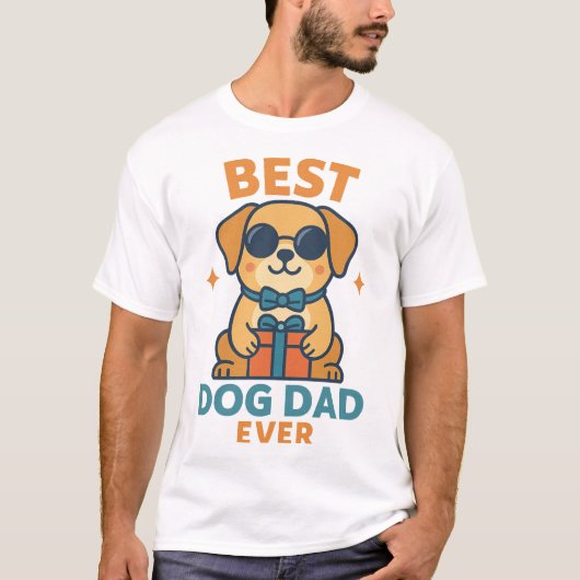 Beste hond papa ooit � Grappig vaderdag hond shirt (Voorkant)