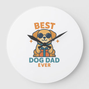 Beste hond papa ooit � Grappig vaderdag hond shirt Grote Klok