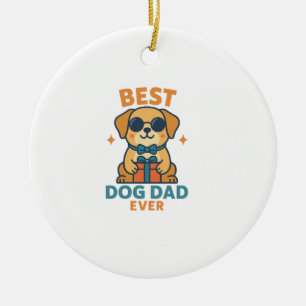Beste hond papa ooit � Grappig vaderdag hond shirt Keramisch Ornament