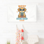 Beste hond papa ooit – Grappig vaderdag hond shirt Spandoek (Insitu)