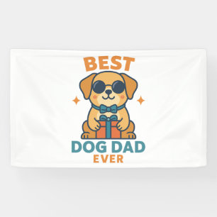 Beste hond papa ooit – Grappig vaderdag hond shirt Spandoek