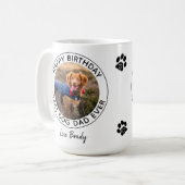 Beste Hond Papa Ooit - Happy Birthday Pet Foto Koffiemok (Voorkant links)
