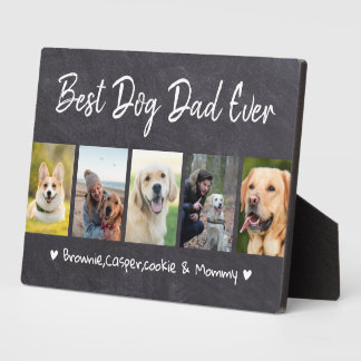 Beste hond papa ooit huisdier 5 foto collage schoo fotoplaat