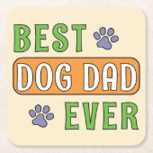 Beste hond papa ooit kartonnen onderzetters (Voorkant)
