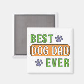 Beste hond papa ooit magneet (Voorkant / Achterkant)