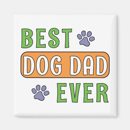 Beste hond papa ooit magneet (Voorkant)