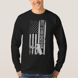 Beste hond papa ooit met Amerikaanse vlag hond vad T-shirt