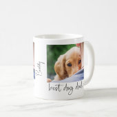 Beste hond papa ooit moderne aangepaste foto en ho koffiemok (Voorkant rechts)