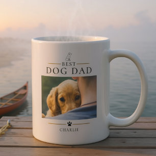 Beste hond papa ooit moderne aangepaste foto en ho koffiemok