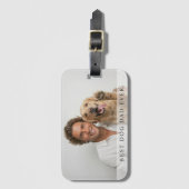 Beste hond papa ooit Moderne aangepaste foto Reis Bagagelabel (Voorkant (verticaal))