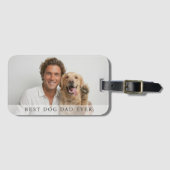 Beste hond papa ooit Moderne aangepaste foto Reis Bagagelabel (Voorkant (horizontaal))