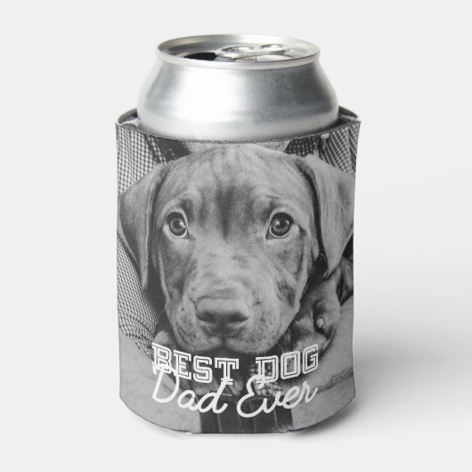 Beste hond papa ooit moderne aangepaste huisdier f blikjeskoeler (Blikje Voorkant)