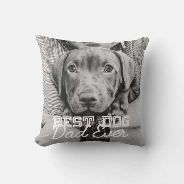 Beste hond papa ooit moderne aangepaste huisdier f kussen (Voorkant)