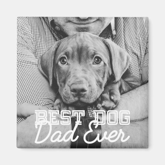 Beste hond papa ooit moderne aangepaste huisdier f magneet (Voorkant)