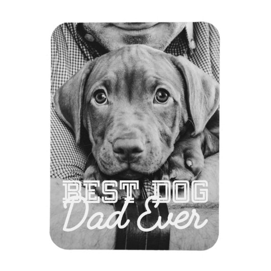 Beste hond papa ooit moderne aangepaste huisdier f magneet (Verticaal)