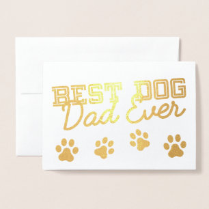 Beste hond papa ooit Moderne poten Aangepaste huis Folie Kaarten