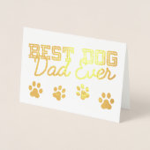 Beste hond papa ooit Moderne poten Aangepaste huis Folie Kaarten (Voorkant)