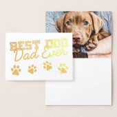 Beste hond papa ooit Moderne poten Aangepaste huis Folie Kaarten (Display)