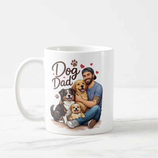 Beste hond papa ooit mok – Grappig cadeau voor tro (Links)
