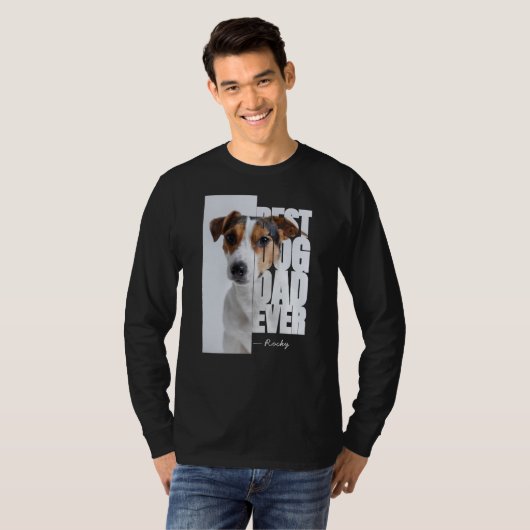 Beste hond papa ooit origineel gepersonaliseerde f t-shirt (Voorkant volledig)